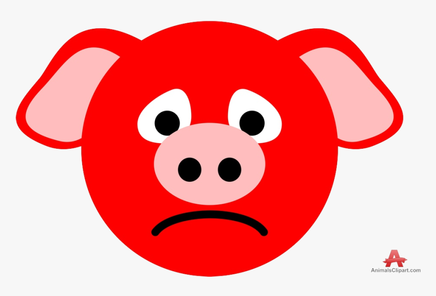 Pig Sad Cliparts Abeoncliparts Vectors Transparent - Pig Clipart Face Sad, HD Png Download