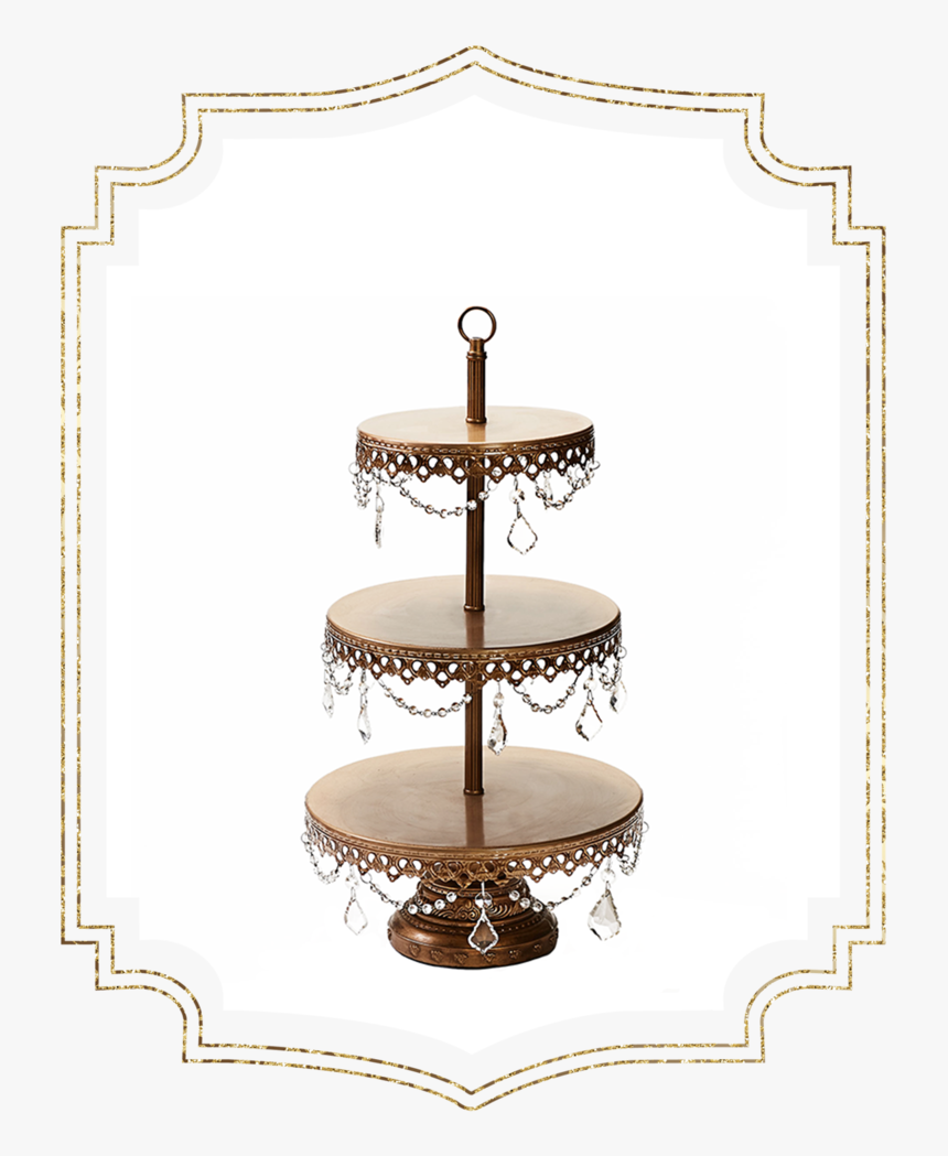 Shop-preview Antique Gold 3 Tier Chandelier Dessert - Cupcake, HD Png Download
