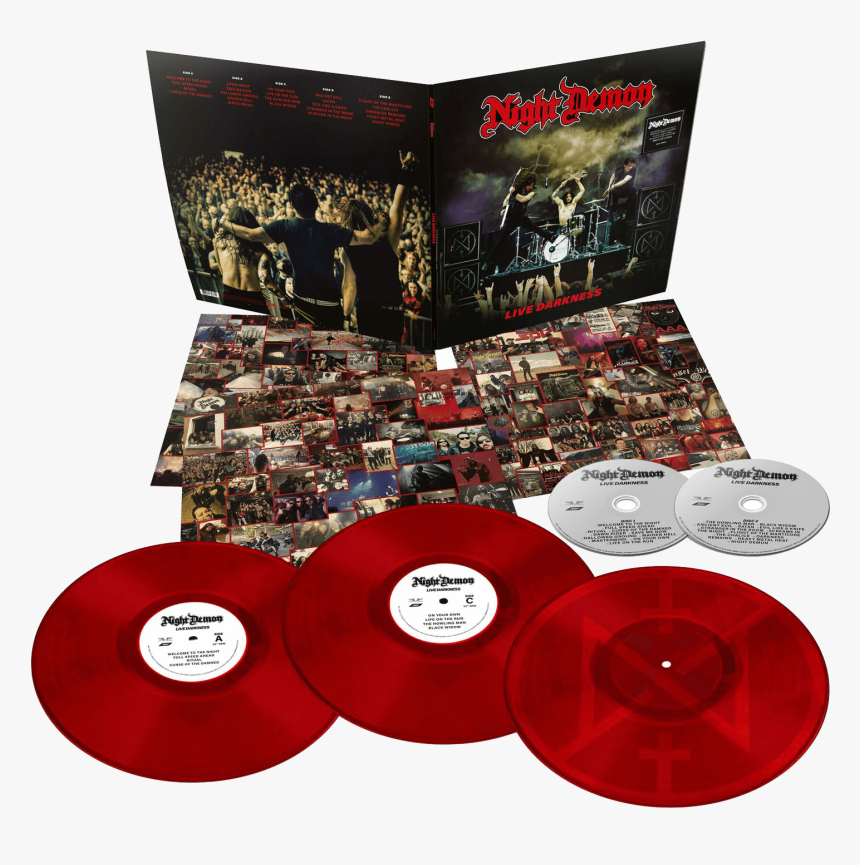 European Import Version Triple Lp In Transparent Red/smoke - Night Demon Live Darkness, HD Png Download