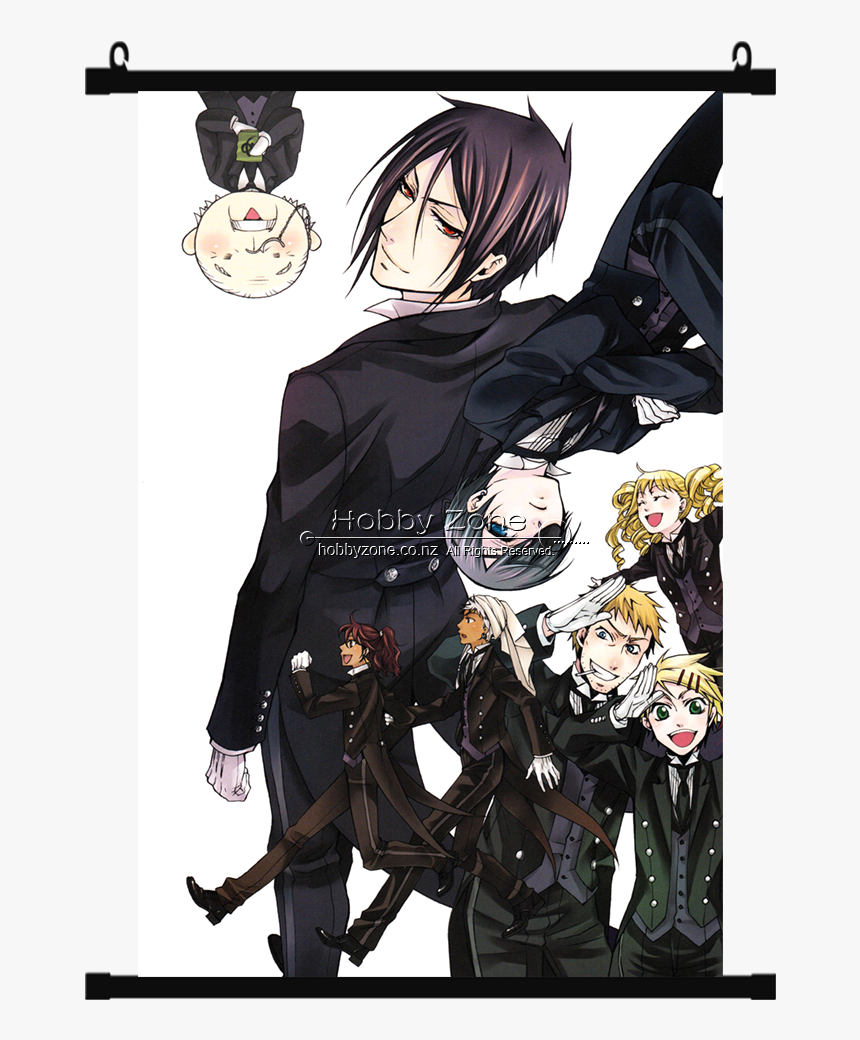 Anime Black Butler Group Wall Scroll 01 
 Data-large - Kuroshitsuji, HD Png Download