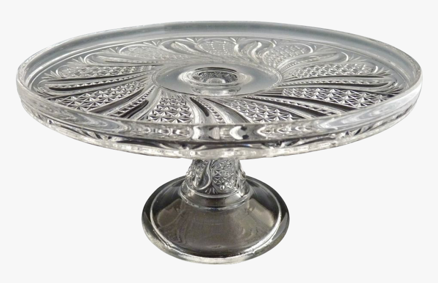 Mckee Antique Glass Cake Stand Salver Doric Feather - Antique, HD Png Download