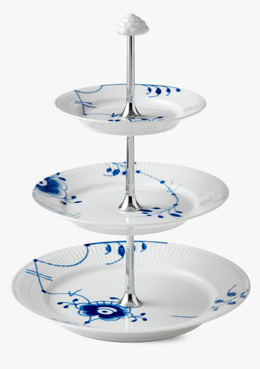 Etagere - Blue Flueted Mega Etage 3 Layer, HD Png Download
