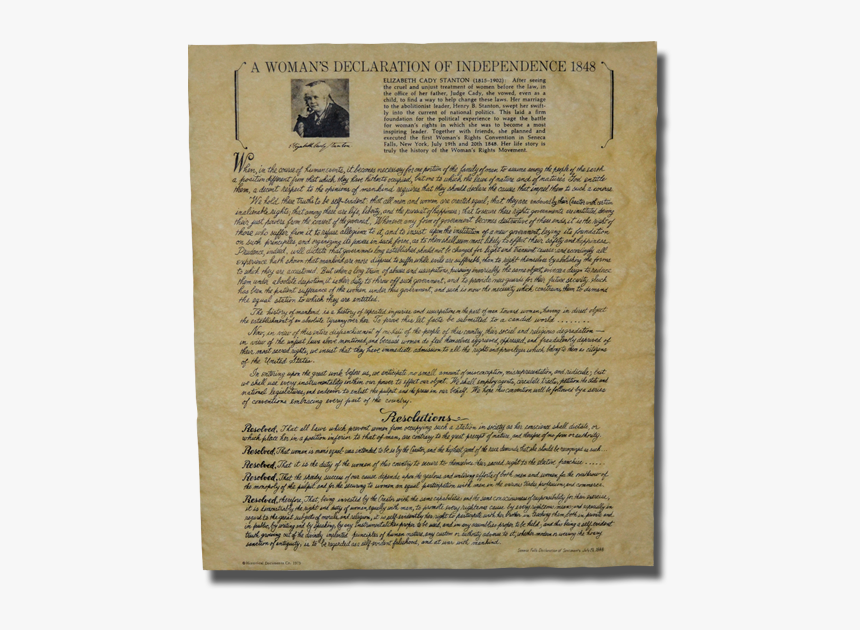 Woman's Declaration Of Independence, HD Png Download