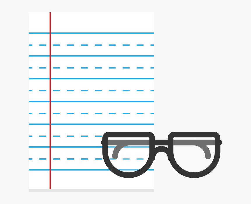 Notepad With Glasses Flat Icon Vector, HD Png Download