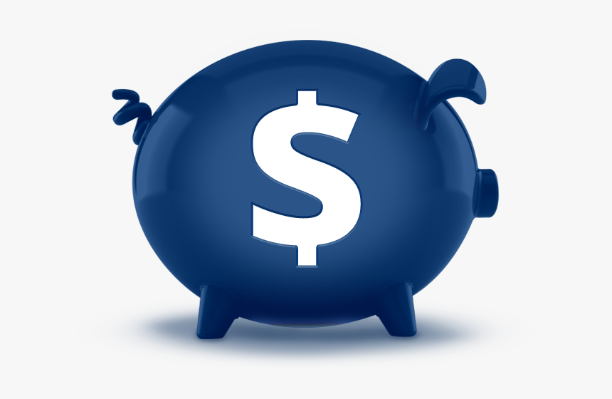 3d Blue Money Market Accounts Piggy Bank Featuredcontent - Savings Blue, HD Png Download