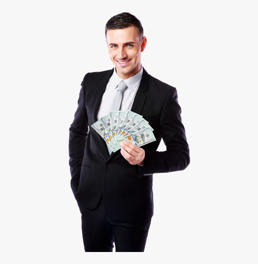 Save On Credit Card Fees - Man With Money Png, Transparent Png