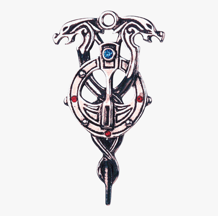 Merlin Dragon Staff Necklace - Barbarian Symbols, HD Png Download