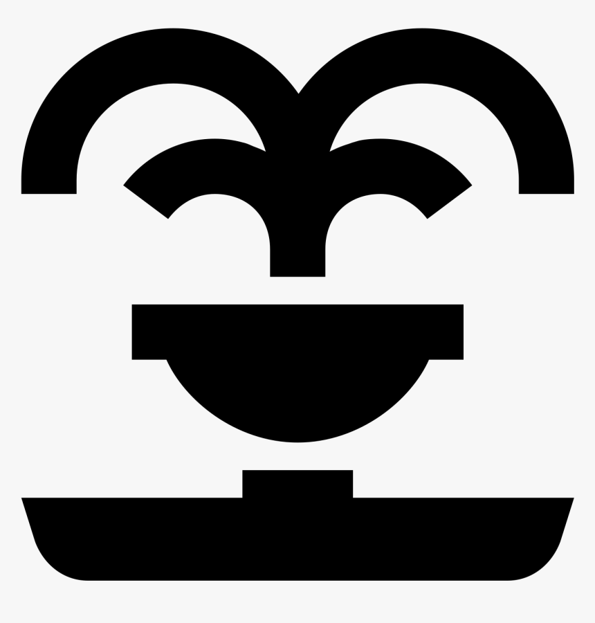 This Icon Is A Drawing Of A Fountain With A Big Bass - Icon, HD Png Download