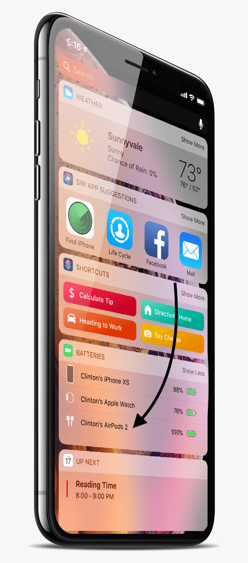 Battery Widget In Ios - Iphone, HD Png Download