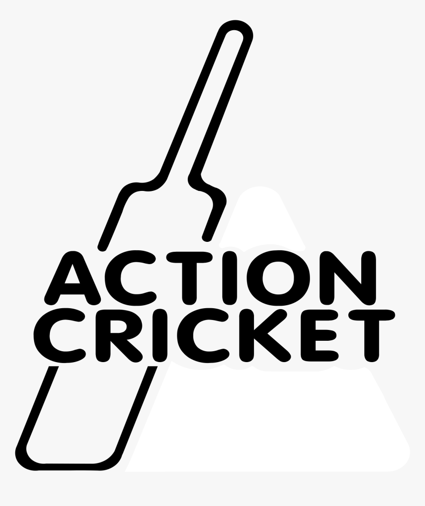 Action Cricket Logo Black And White - Action Cricket, HD Png Download
