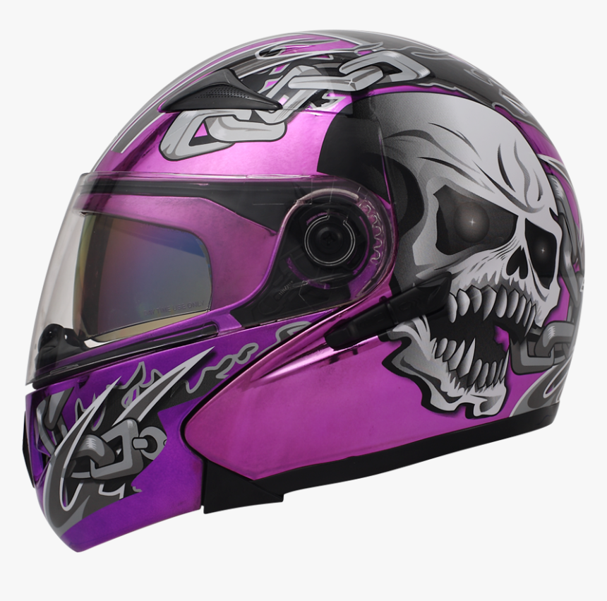 Black And Purple Motorcycle Helmet, HD Png Download