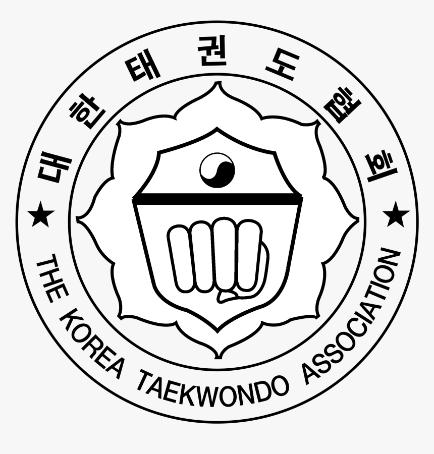 The Korea Taekwondo Association Logo Black And White - Korea Taekwondo Logo, HD Png Download