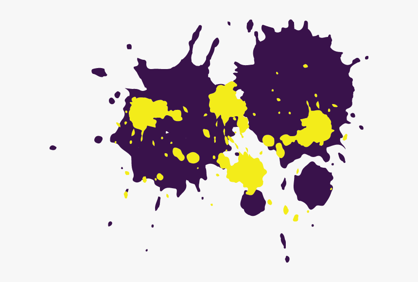 Yellow Blue Splash Brush - Illustration, HD Png Download