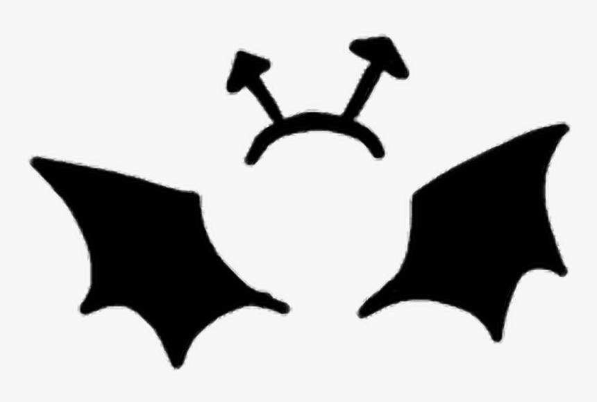 #black #devil #wings #stickers #sticker #doodle - Devil Wings Doodle Png, Transparent Png