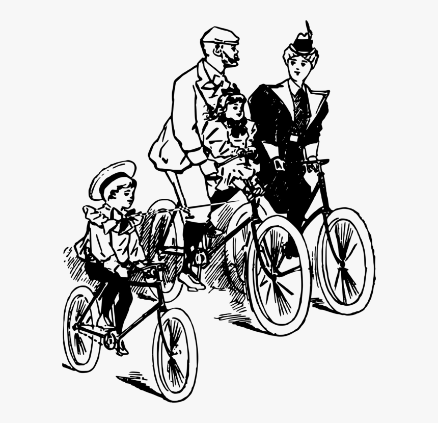Photography - Family Cycling Clipart Png, Transparent Png