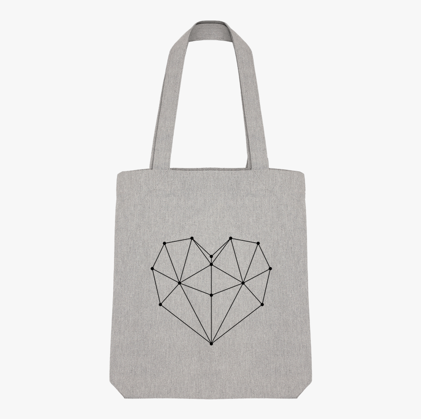 Tote Bag Stanley Stella Geometric Heart By /wait-design - Desain Tote Bag Geometris, HD Png Download