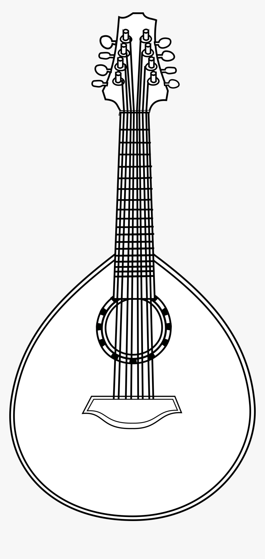 Lute - Draw A Mandolin Instrument, HD Png Download