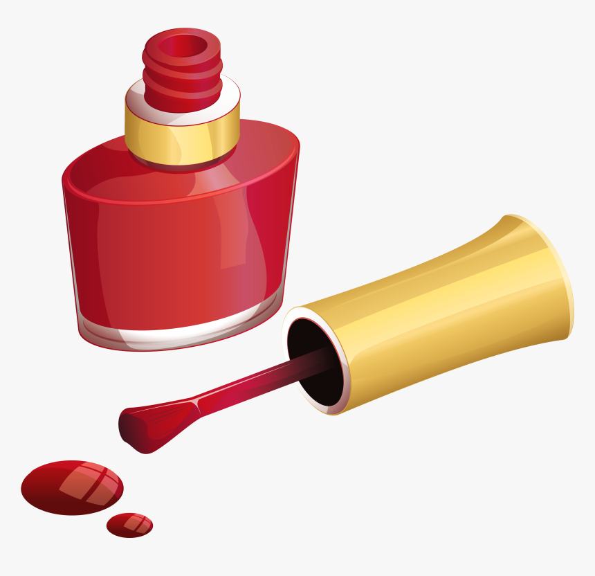 Best Free Nail Polish Red Bottle Png Image - Nail Polish Clipart Png, Transparent Png