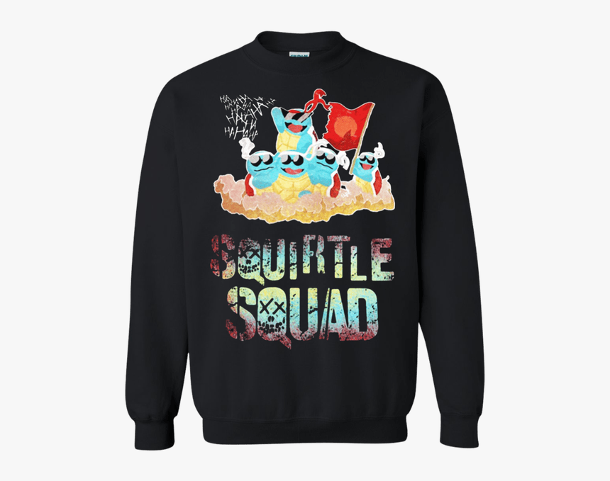 Squirtle Squad Shirt G180 Gildan Crewneck Pullover - Squirtle Squad Shirt, HD Png Download