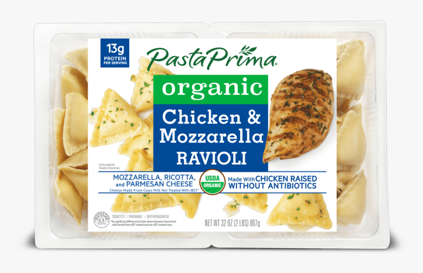 Organic Chicken & Mozzarella Ravioli - Pasta Prima Chicken And Mozzarella Ravioli, HD Png Download