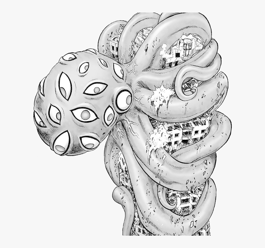 Transparent Octopus Clipart Black And White - Tatsumaki Vs Eyes Octopus, HD Png Download
