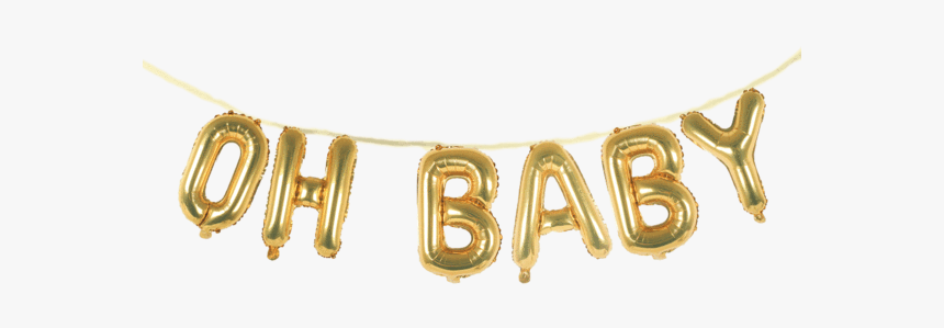 Oh Baby Gold Balloons Png, Transparent Png