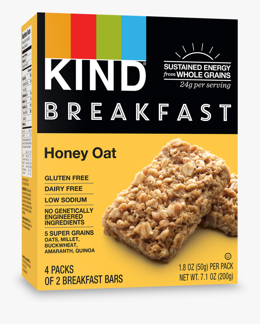 Kind Honey Oat Breakfast Bar, HD Png Download