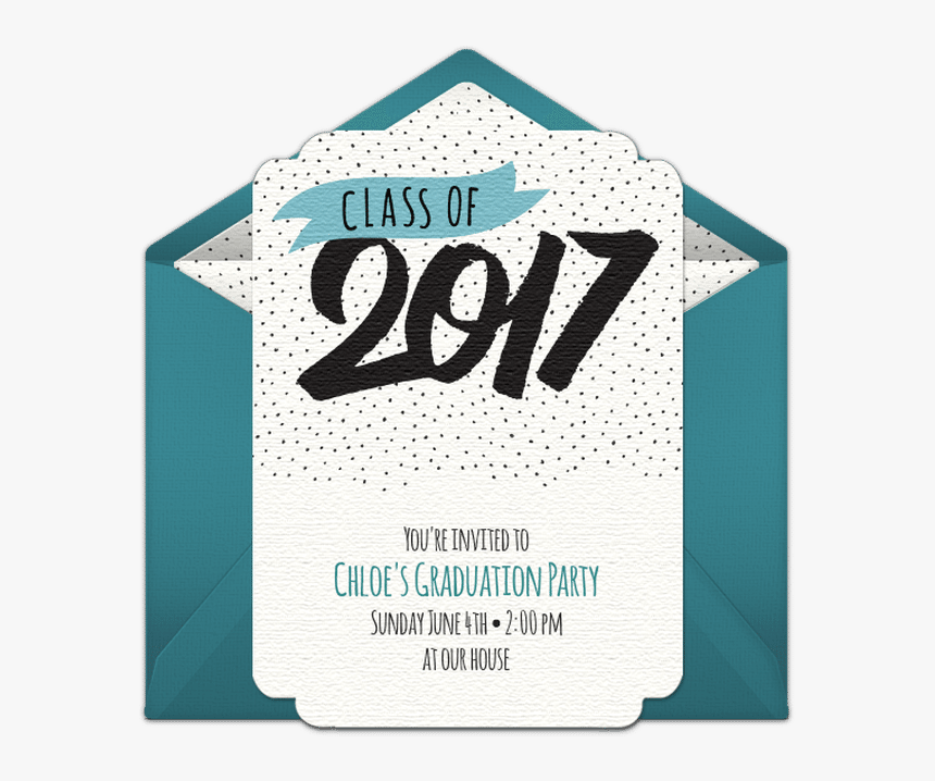 2017 Graduation Invitation Template, HD Png Download