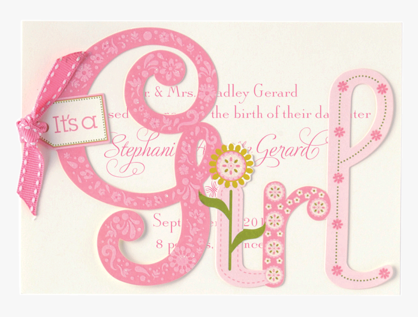Announcement It's A Girl, HD Png Download