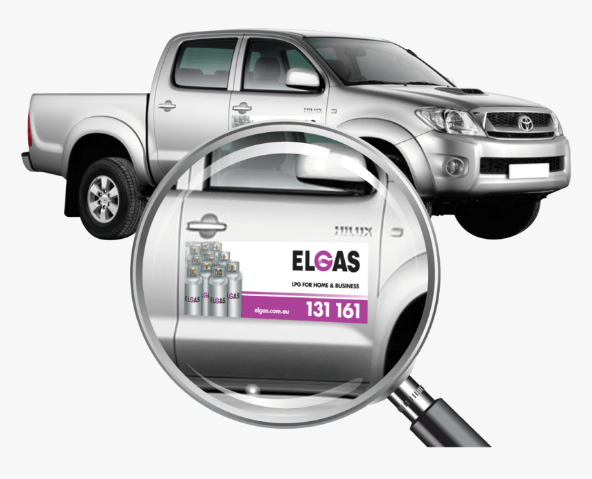 Large Car Door Magnets - Centre Bearing Toyota Hilux 2009, HD Png Download