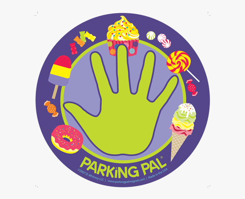 Purple Ice Cream Cone, Donut, Candy Parking Lot Toddler - Parking Pal Magnet, HD Png Download