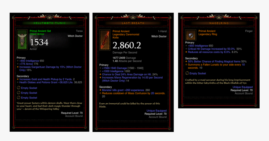 Primal Items Diablo 3, HD Png Download