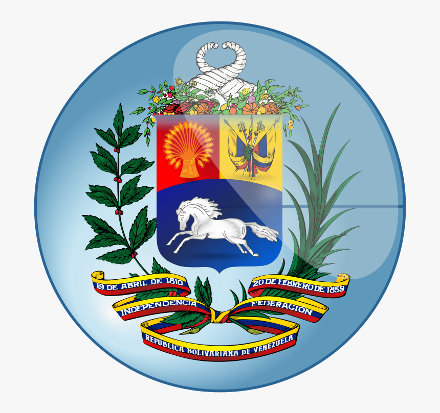 Escudo De La Republica Bolivariana De Venezuela - Venezuela Coat Of Arms Vector, HD Png Download