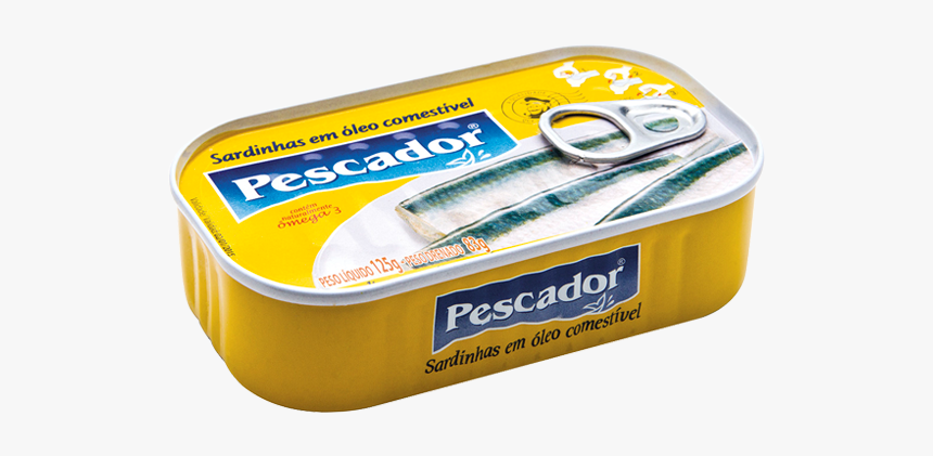 Sardinhas Com Óleo Pescador 125 G - Sardinha Pescador 125g Oleo, HD Png Download