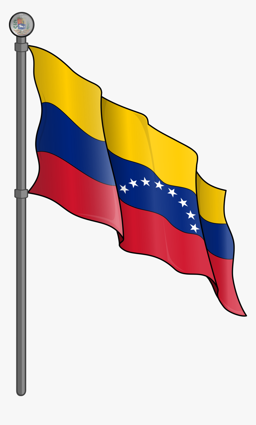 Transparent Venezuela Clipart - Bandera De Venezuela Con Hasta, HD Png Download