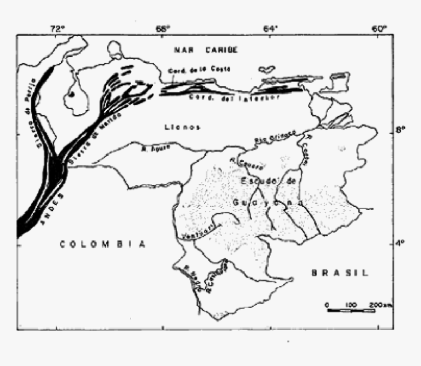 -representación Esquemática De La Fisiografía De Venezuela - Regiones Fisiograficas De Venezuela, HD Png Download