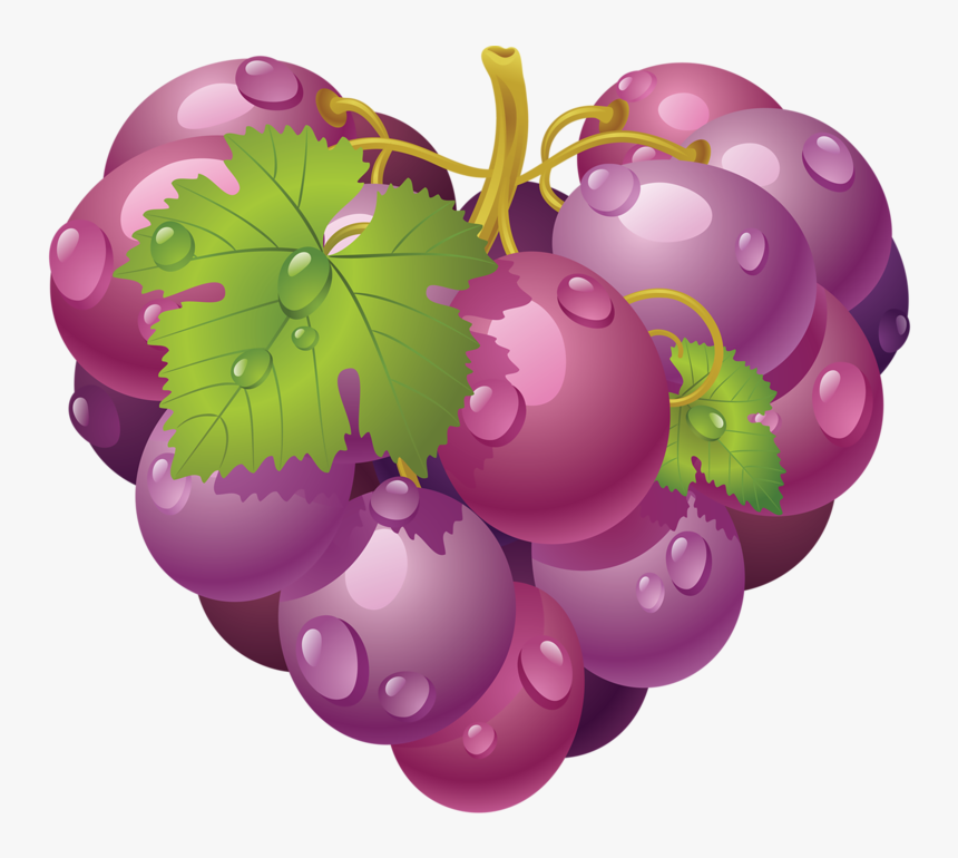Download This High Resolution Grape Png Image Without - Heart Grapes, Transparent Png