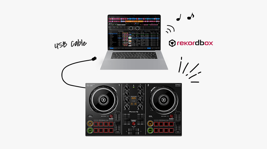 Pioneer Ddj 200 Output, HD Png Download