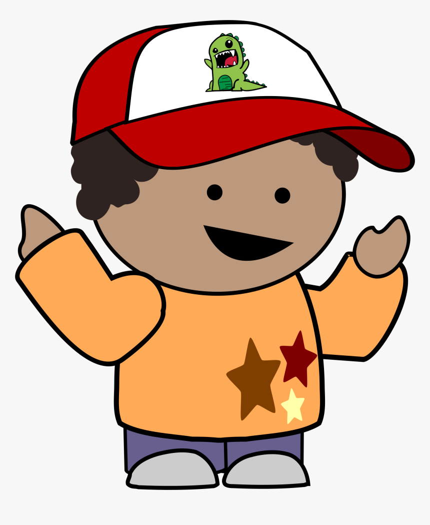 Pointing Boy In Baseball Cap Clip Arts - Boy Baseball Cap Clipart, HD Png Download