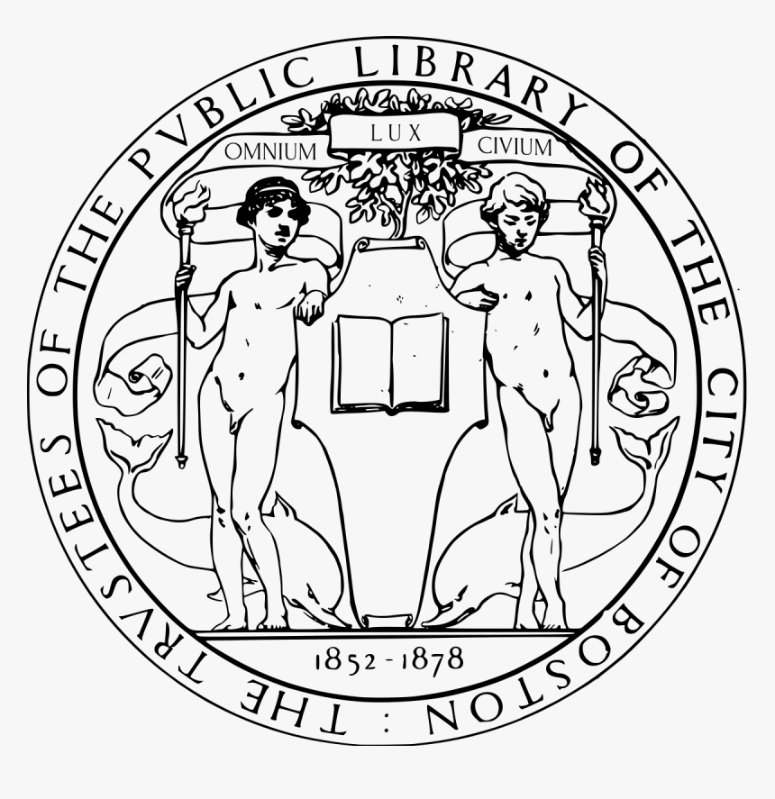 File Bostonpubliclibrary Sealofthetrustees Svg - Boston Public Library Seal, HD Png Download