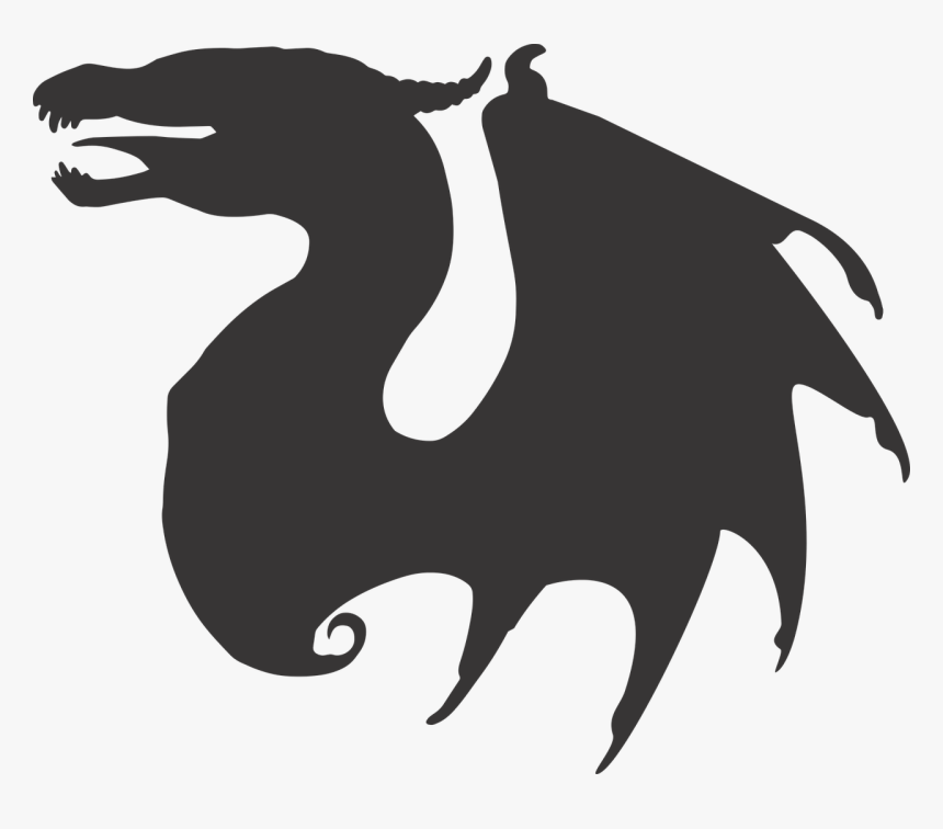 Dragon, Dragon Vector, Dragon Silhouette, Animal - Dragon Silhouette Png, Transparent Png