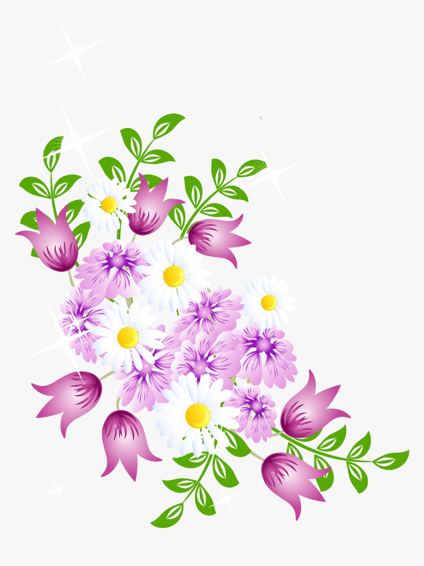 Springtime Floral Vector Graphics - Flower Clipart, HD Png Download