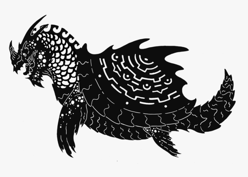 Transparent Snapping Turtle Png - Chinese Dragon Turtle Art, Png Download