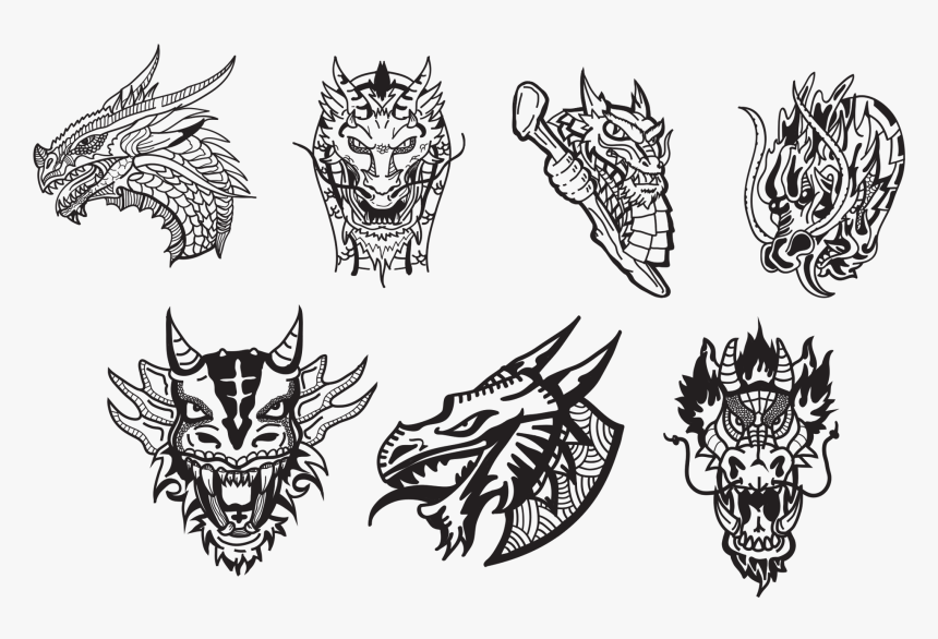 Transparent Dragon Skull Clipart - Dragon Face, HD Png Download