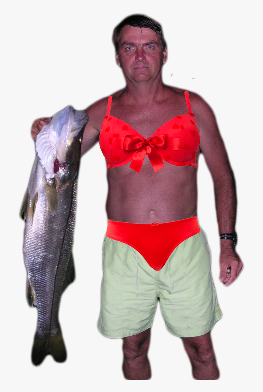 Bolsonaro Com Peixe Png, Transparent Png