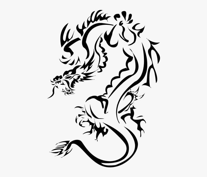 Helix Tribal Eastern Knucker Vector By Katlyon On Clipart - Tribal Eastern Dragon, HD Png Download