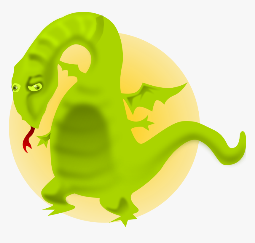 Cartoon Dragon Svg Clip Arts - Dragon Green Pictures Free, HD Png Download