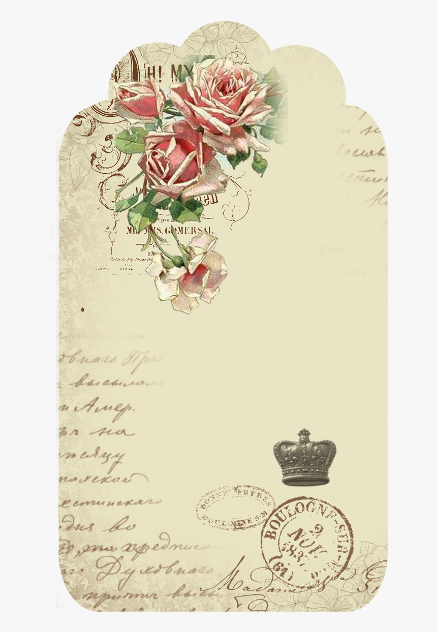 Floral Vintage Tags Png, Transparent Png