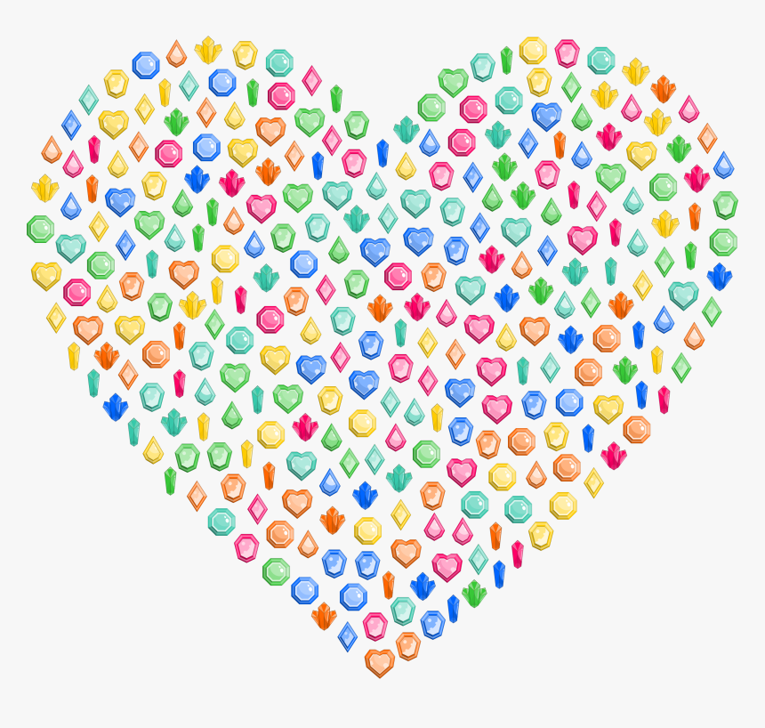 Heart,symmetry,area - Pedras De Gems, HD Png Download