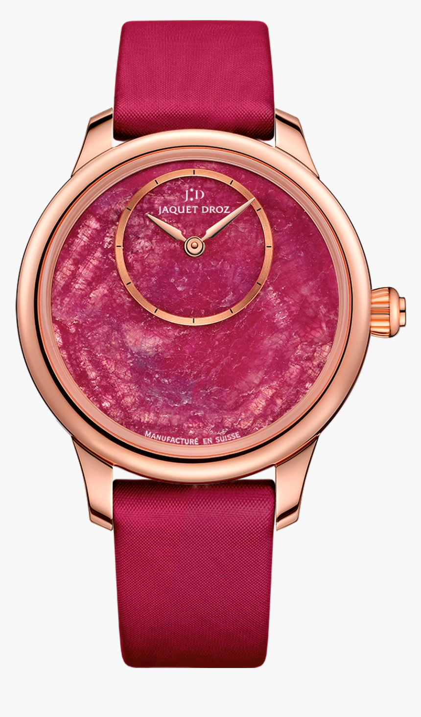 Jaquet Droz Petit Heure Minute Ruby Heart Red Gold - Ruby Heart Dial Watch, HD Png Download